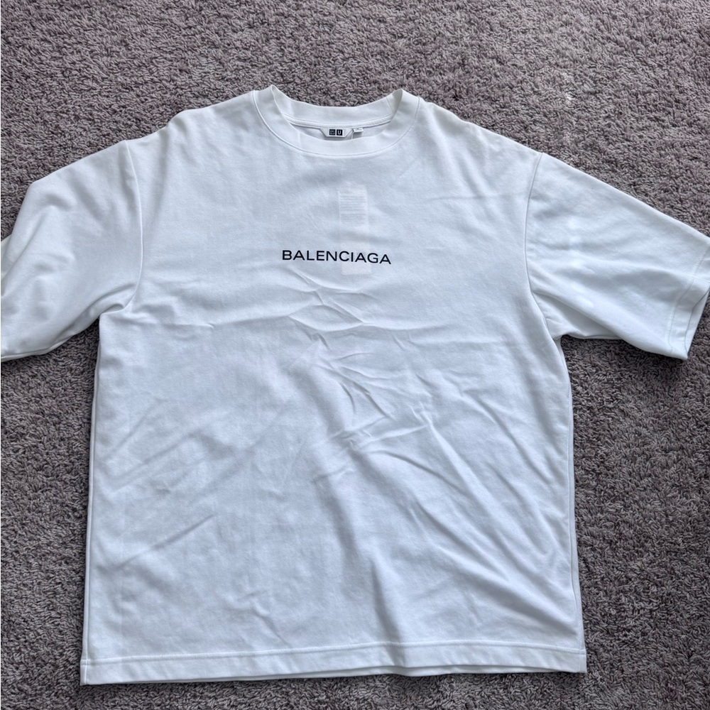 Mens White Logo Cotton T-Shirt